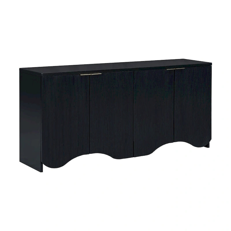 Freestanding Storage Cabinet for Living Room with Doors and Shelves
