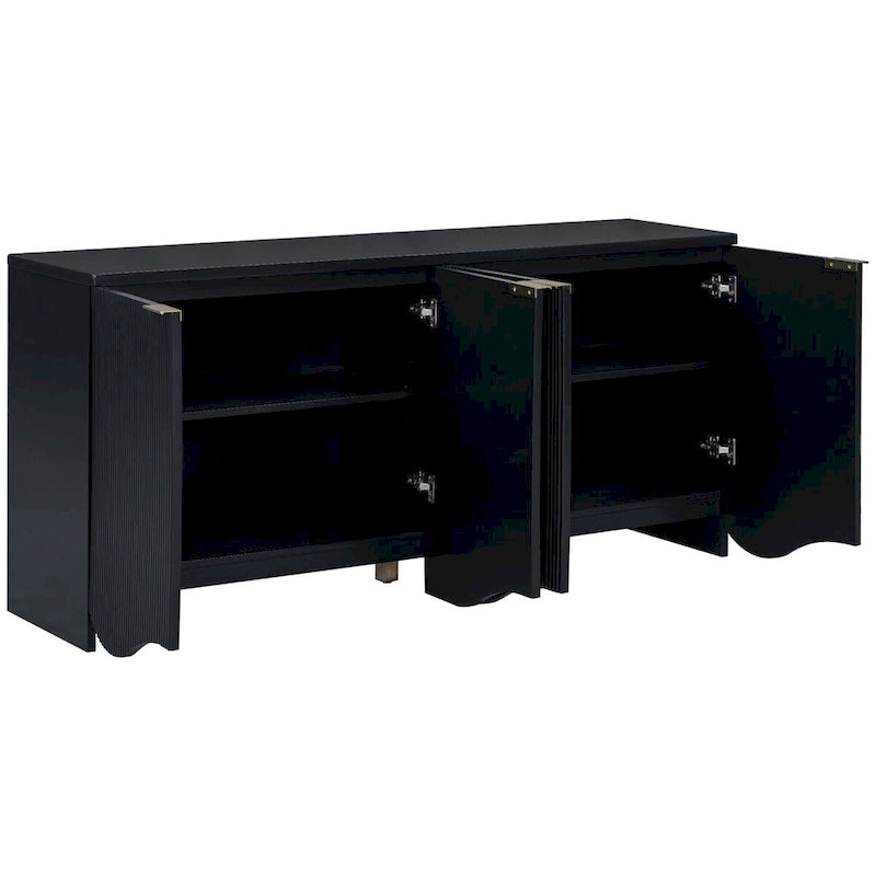 Freestanding Storage Cabinet for Living Room with Doors and Shelves