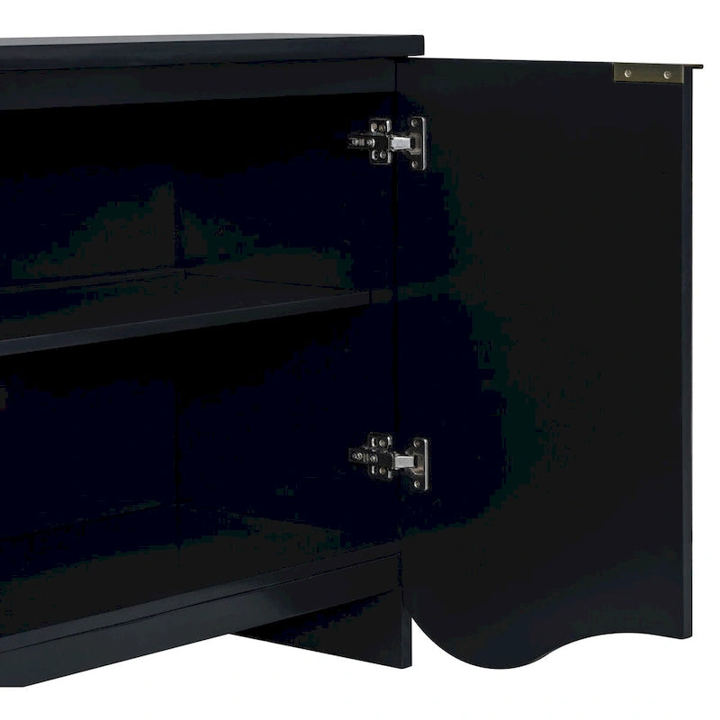 Freestanding Storage Cabinet for Living Room with Doors and Shelves